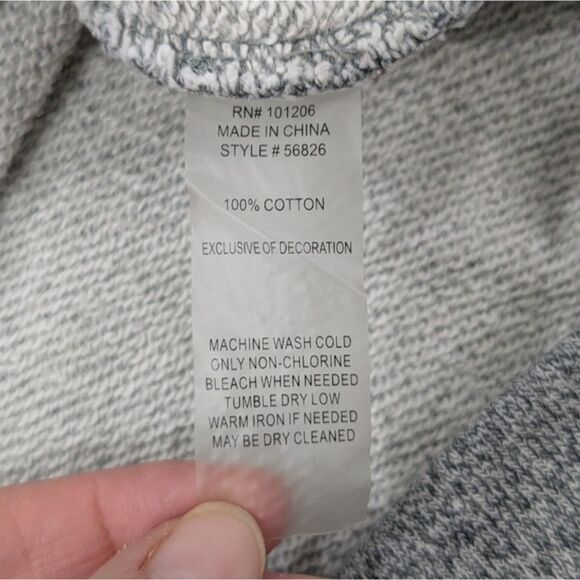 Soft Surroundings Urban Chic Pullover Sweatshirt  Gray Side Zips Laser Cutout 1X - Picture 10 of 10